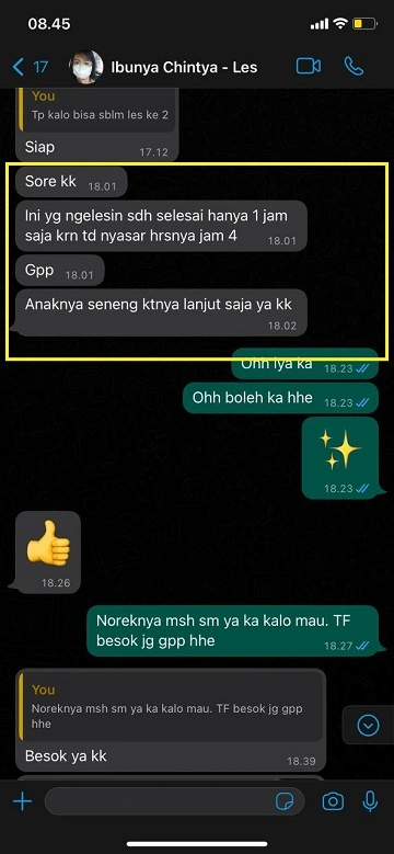 Testimoni les privat Purwokerto - Galeri 3